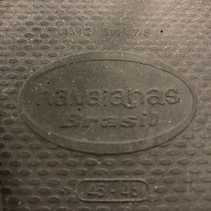 Mens Havaianas Black flip flops size 12